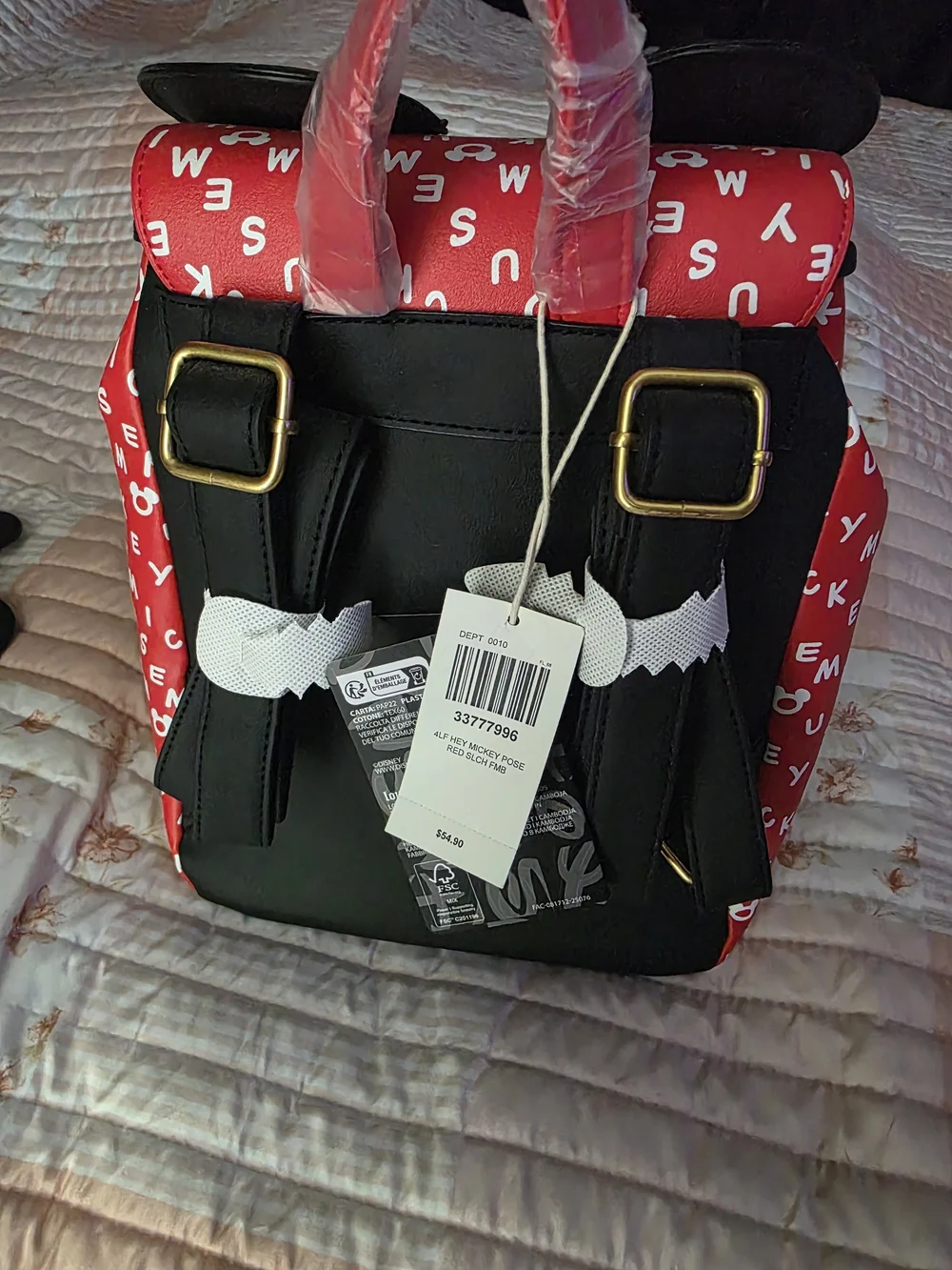 Loungefly Mickey Mouse Red & Black Backpack Set